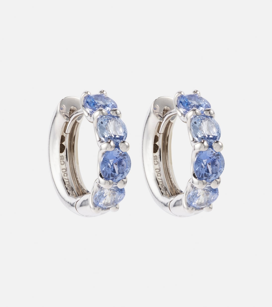 Boucles d'oreilles en or blanc 18 ct et saphirs | Bucherer Fine Jewellery