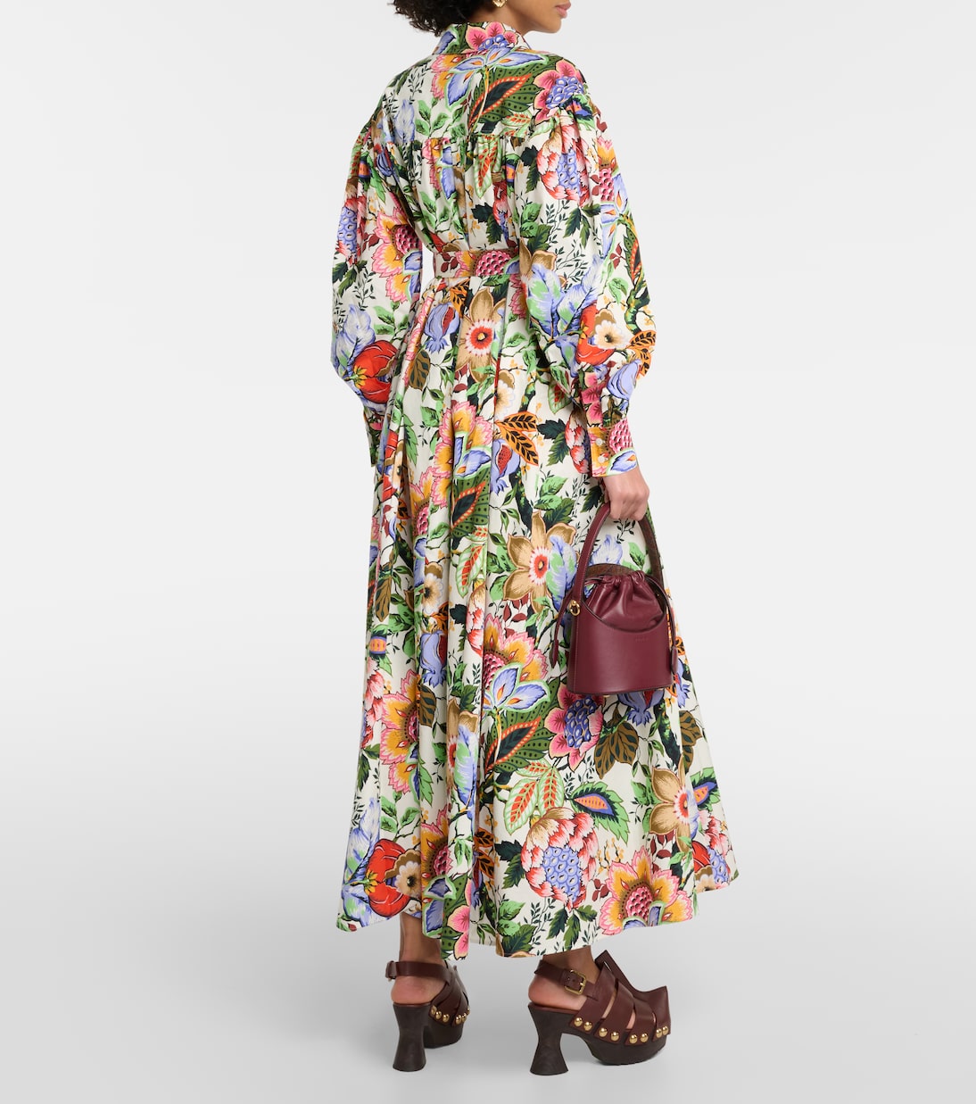 Vestido camisero midi de algodón floral | Etro