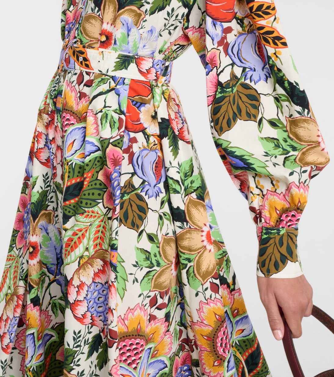 Vestido camisero midi de algodón floral | Etro
