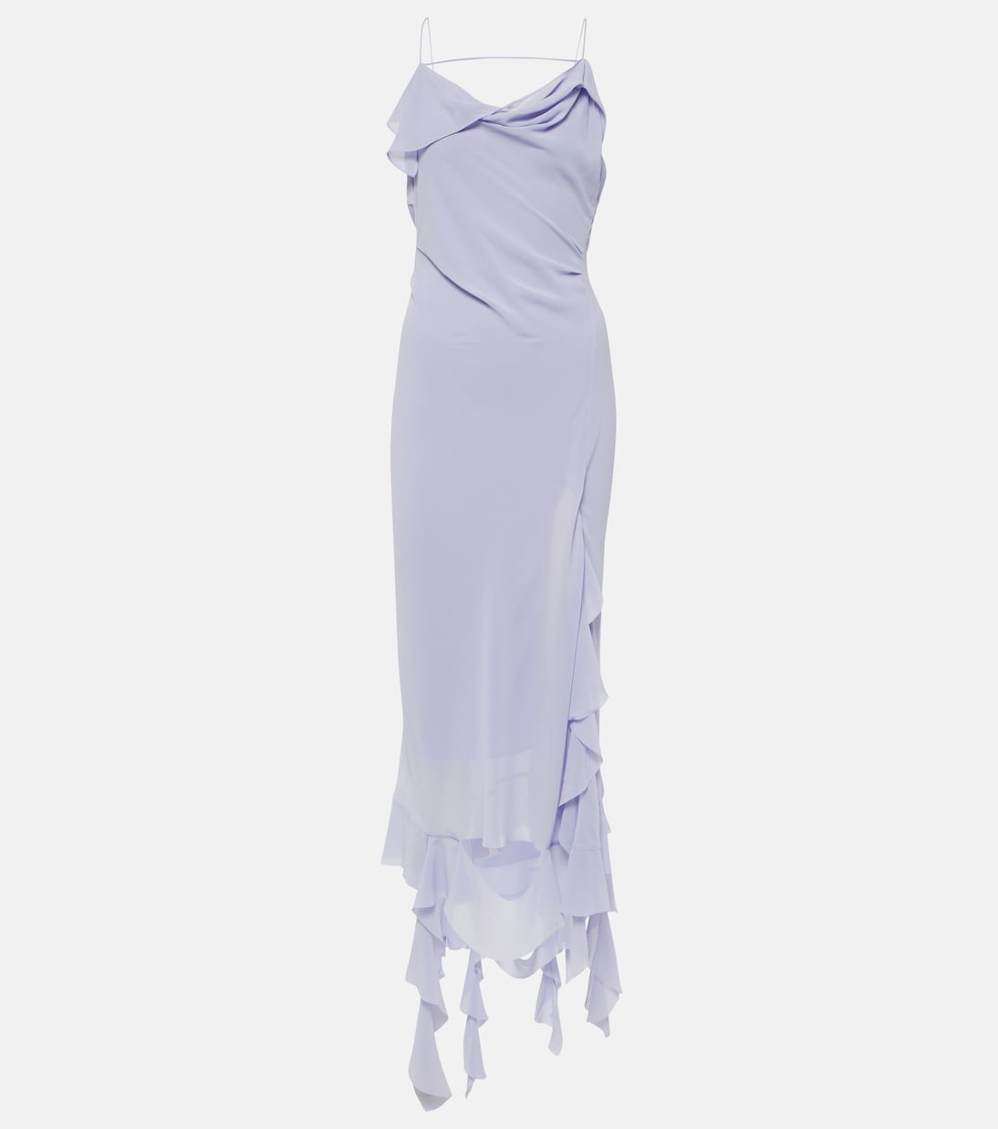 Ruffled asymmetric midi dress | Acne Studios