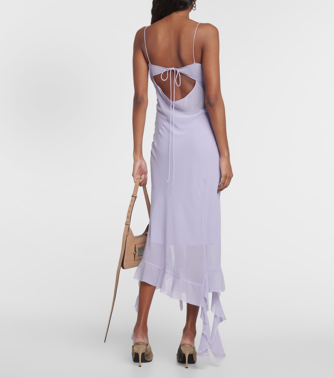 Ruffled asymmetric midi dress | Acne Studios