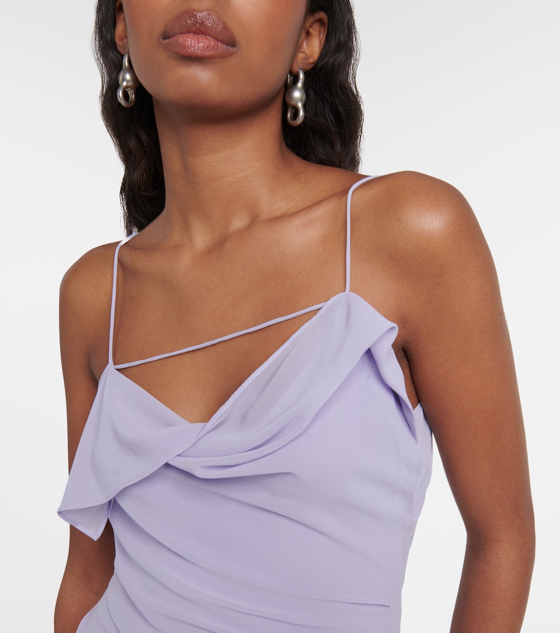 Ruffled asymmetric midi dress | Acne Studios