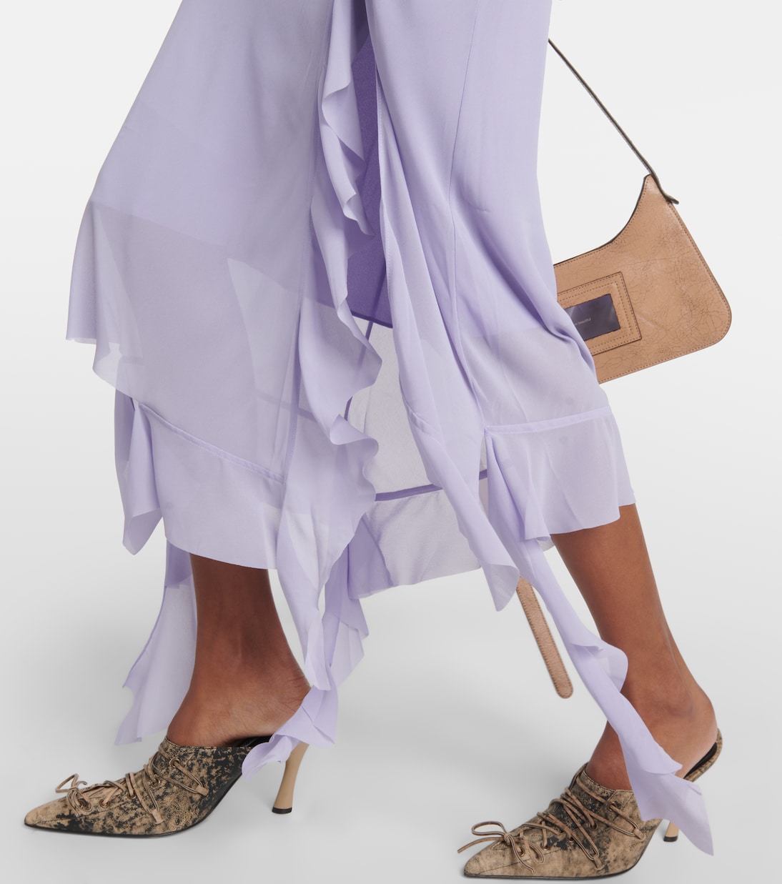 Ruffled asymmetric midi dress | Acne Studios