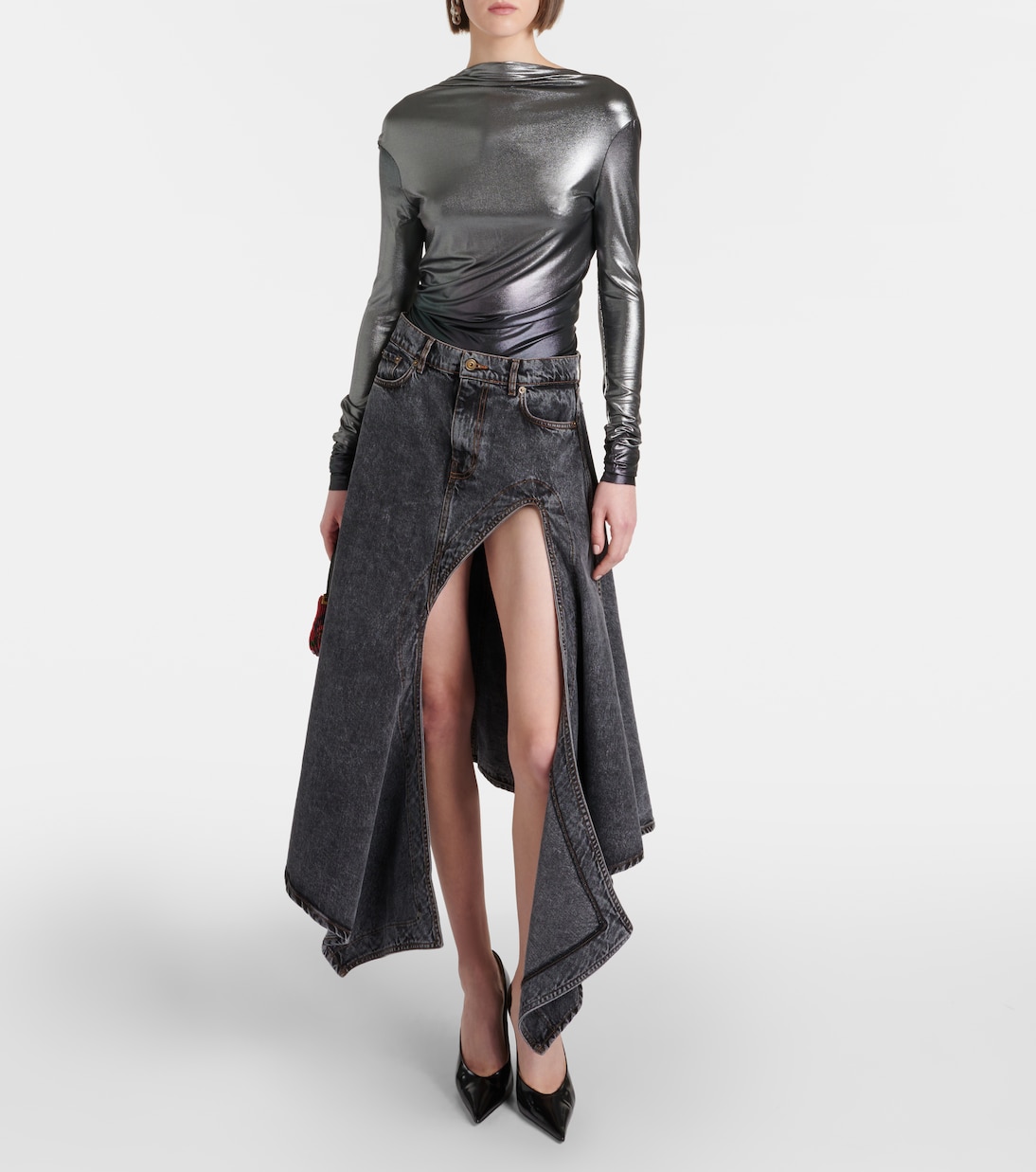 Evergreen denim midi skirt | Y/Project