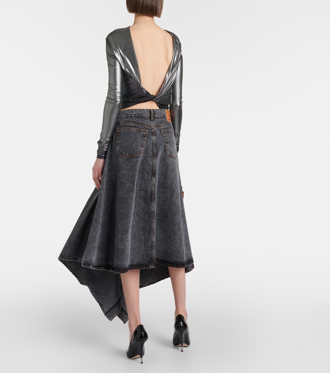 Evergreen denim midi skirt | Y/Project