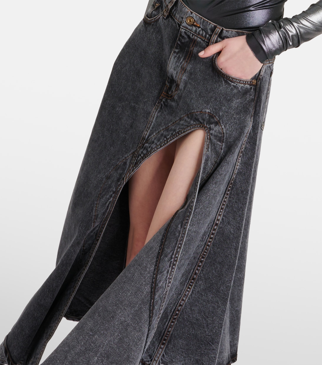 Evergreen denim midi skirt | Y/Project
