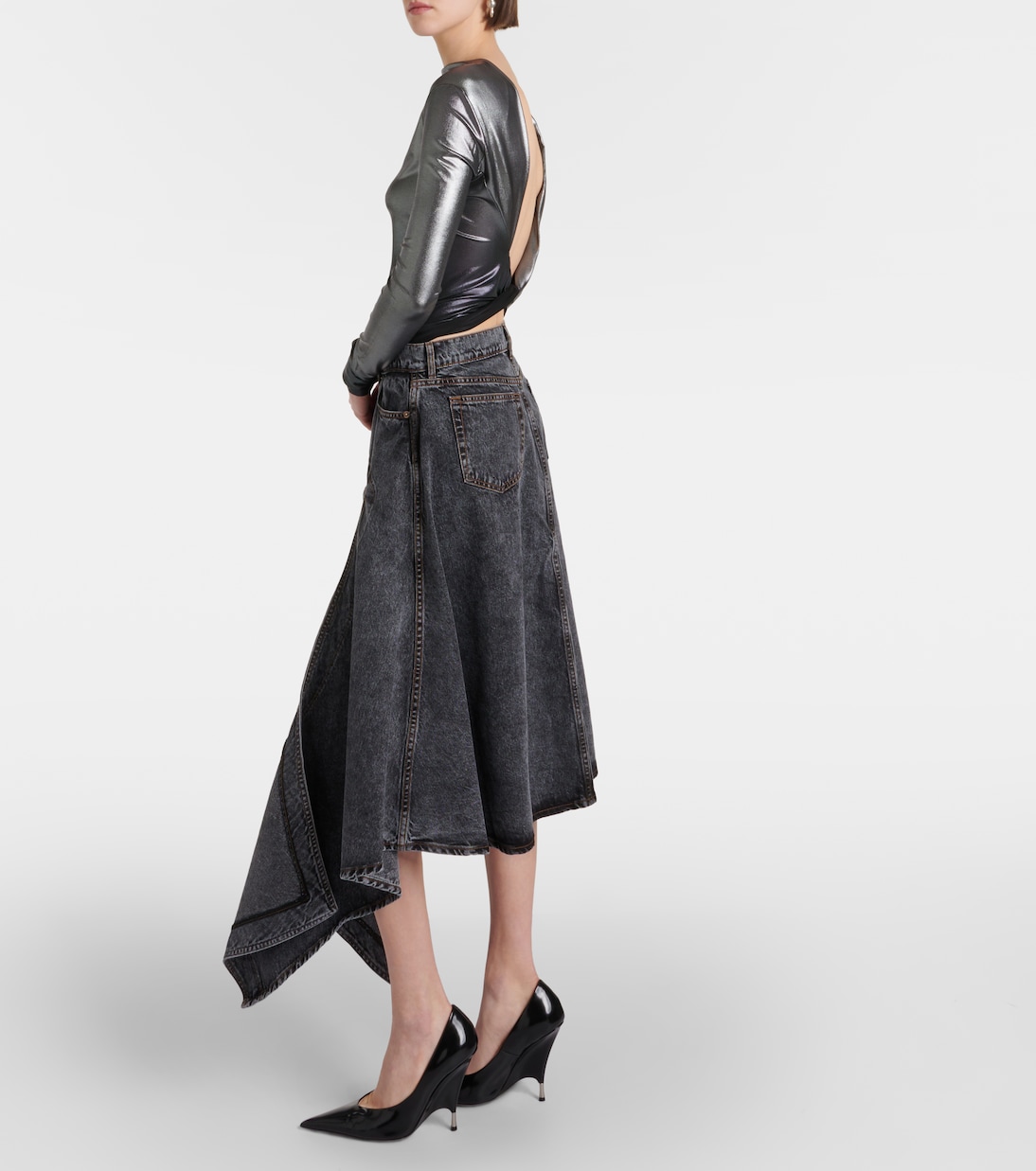 Evergreen denim midi skirt | Y/Project