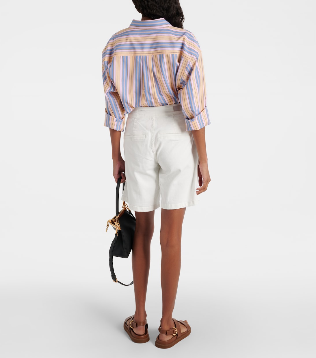 High-rise cotton shorts | AG Jeans