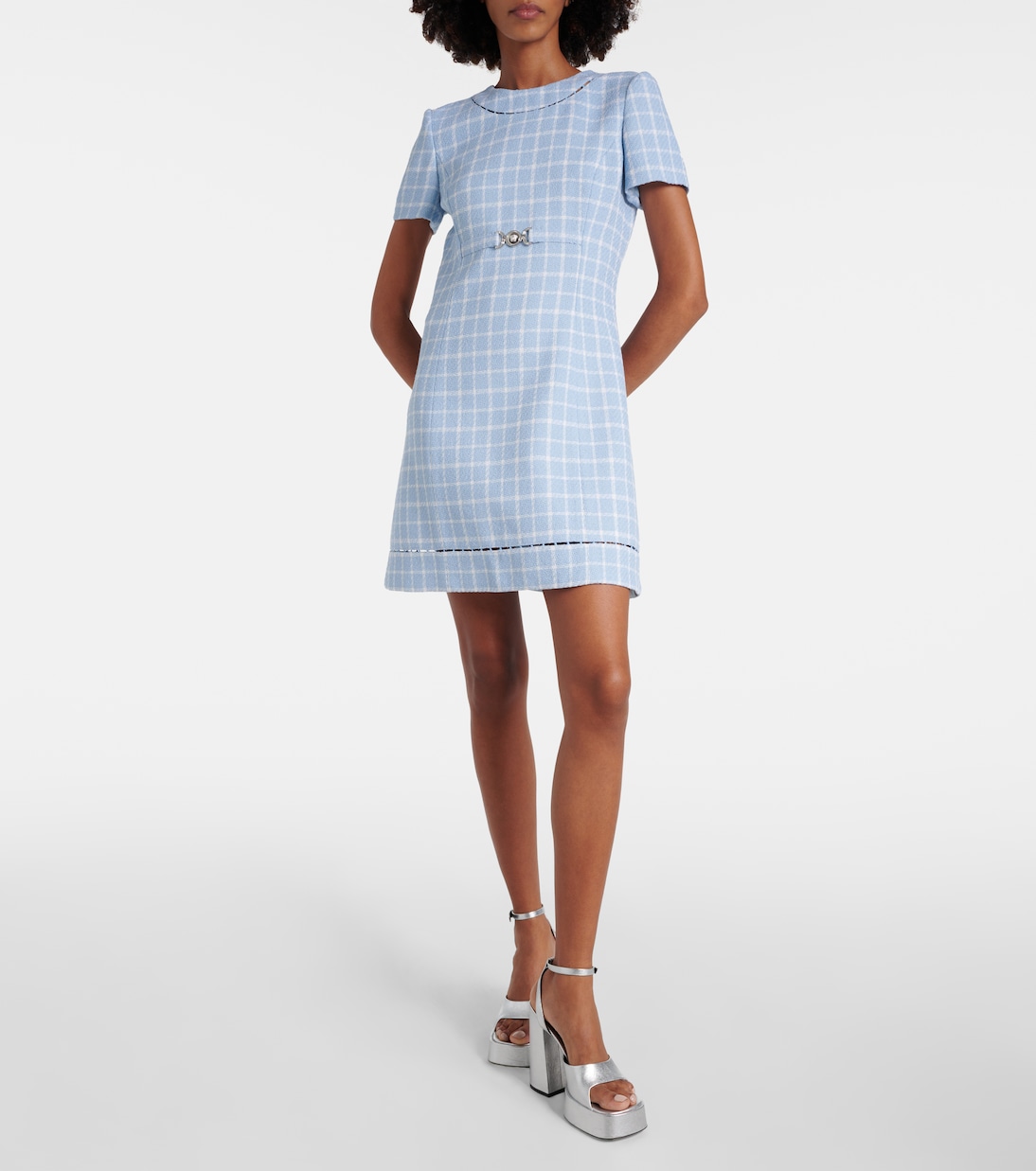 Robe Medusa '95 en tweed de laine mélangée | Versace