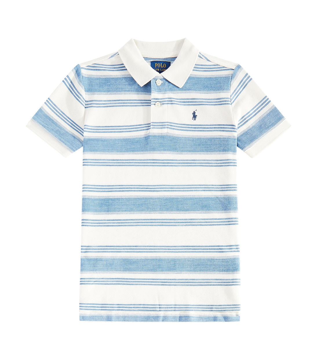 Striped cotton polo shirt in blue - Polo Ralph Lauren Kids