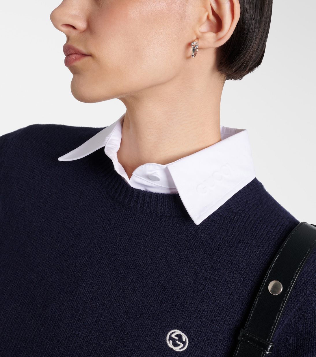 Orecchini a cerchio Interlocking G in argento sterling | Gucci