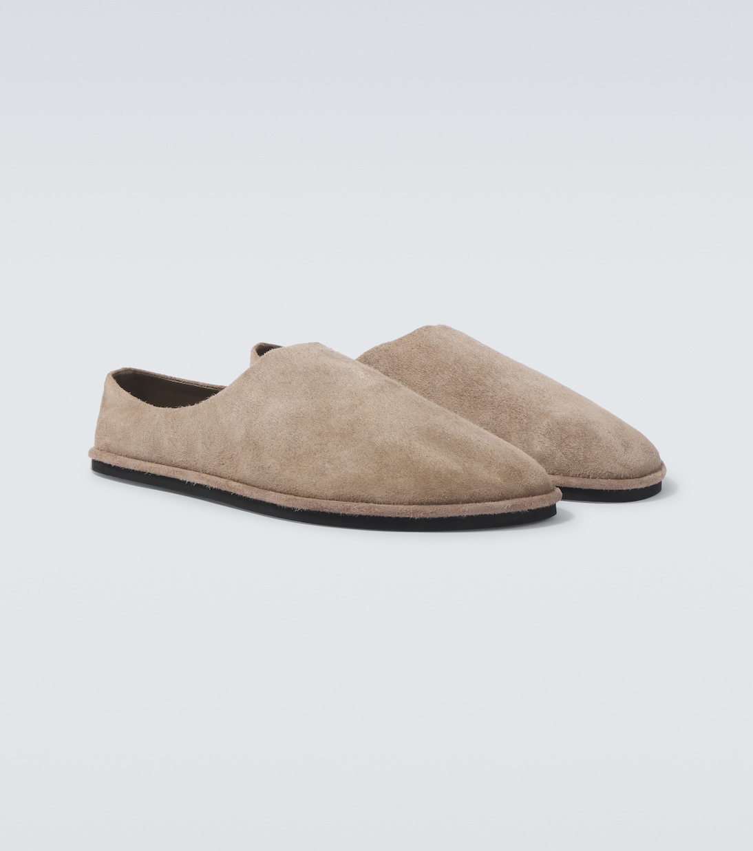 Suede slippers in beige Auralee Mytheresa