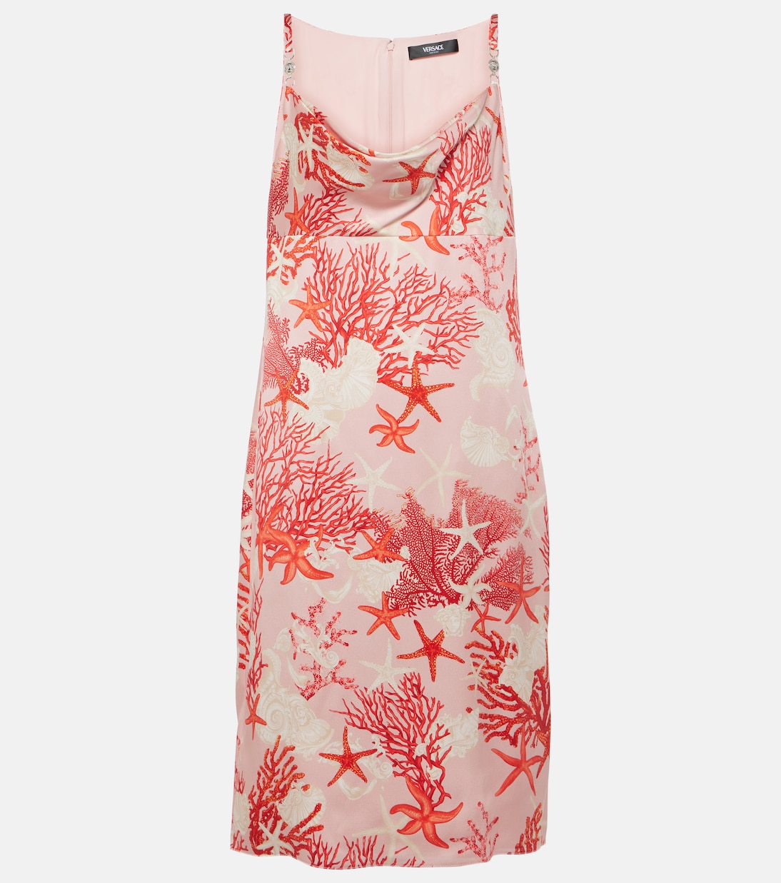 Barocco Sea silk satin minidress | Versace