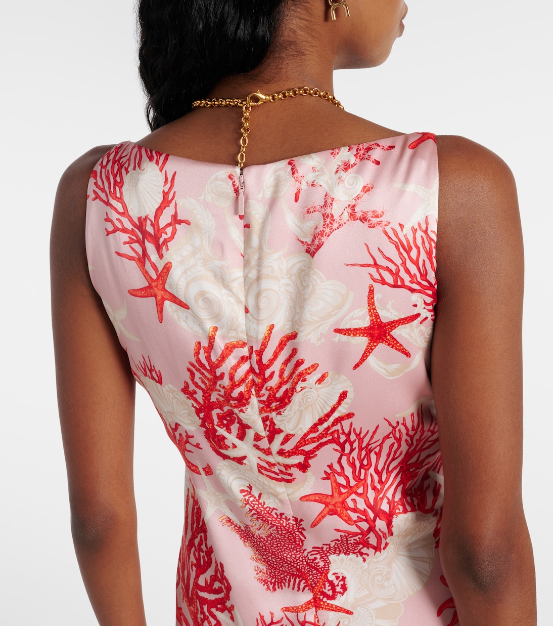 Barocco Sea silk satin minidress | Versace