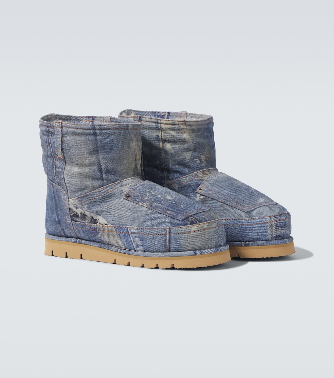 Botas de nieve de piel trompe l'oeil | Acne Studios