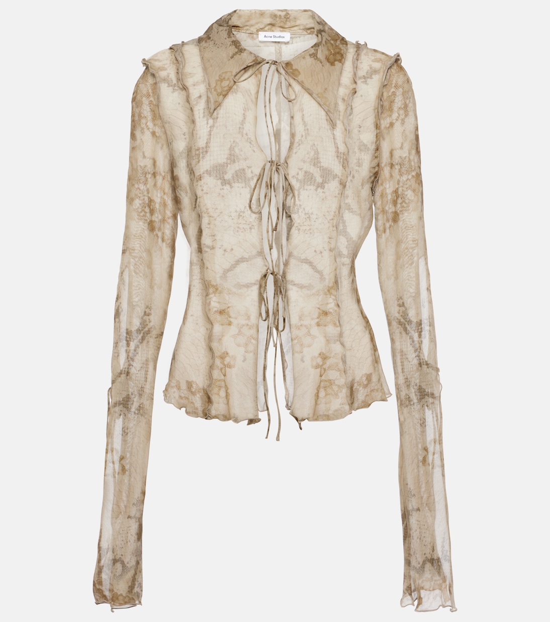 Top in chiffon di cotone e seta | Acne Studios