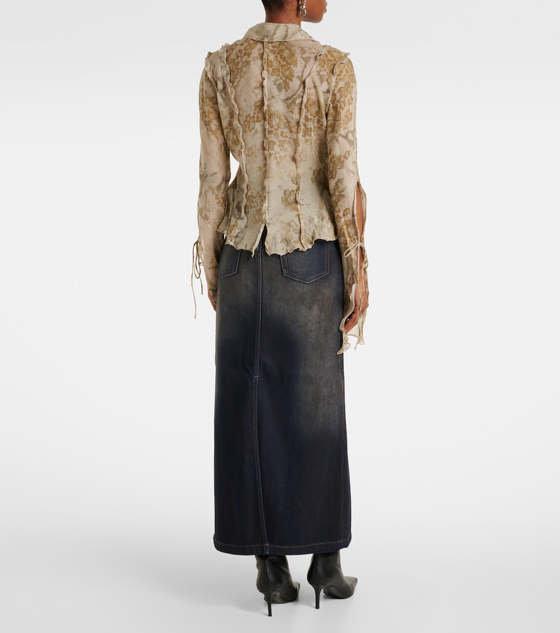 Top in chiffon di cotone e seta | Acne Studios