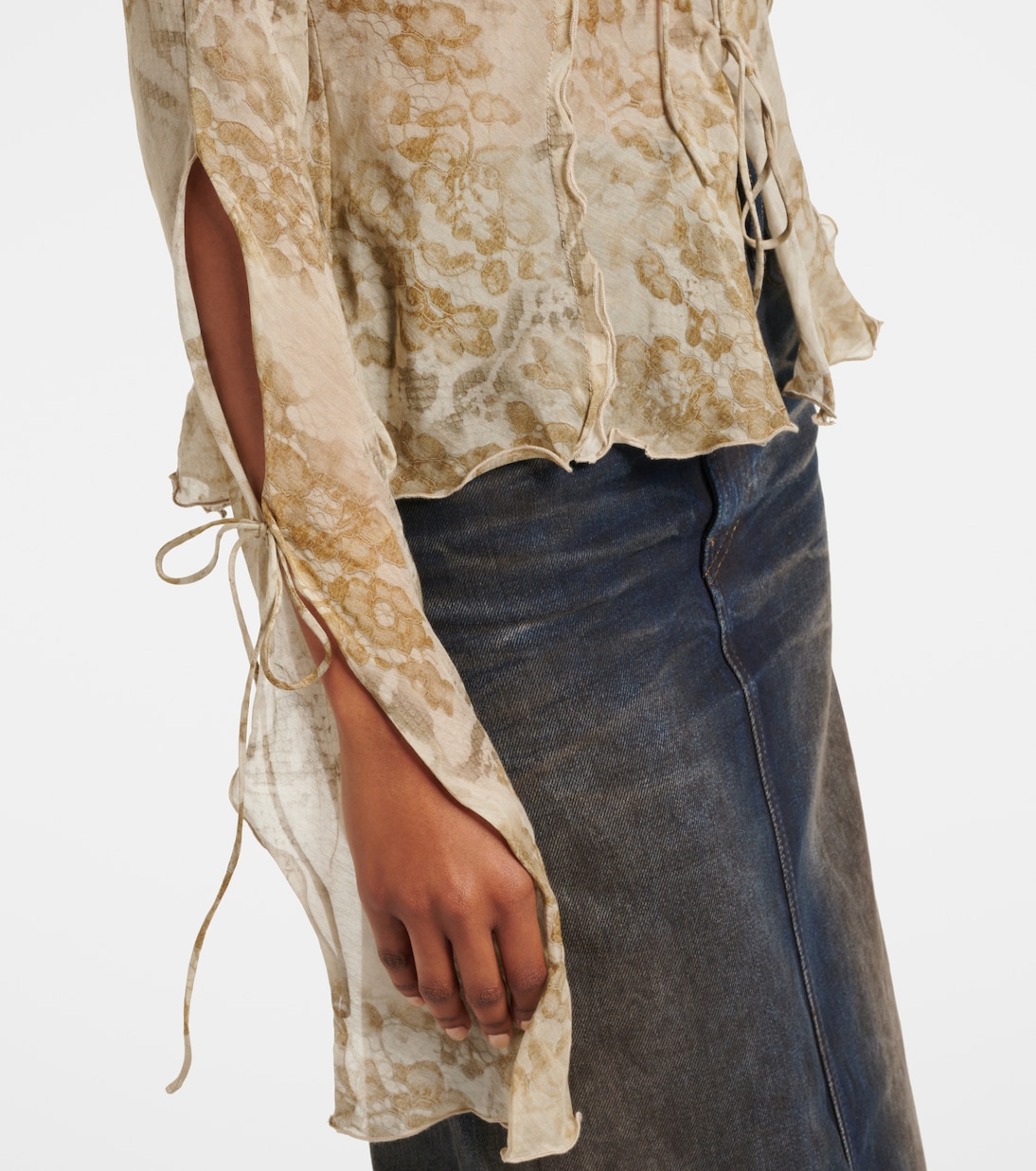 Top in chiffon di cotone e seta | Acne Studios