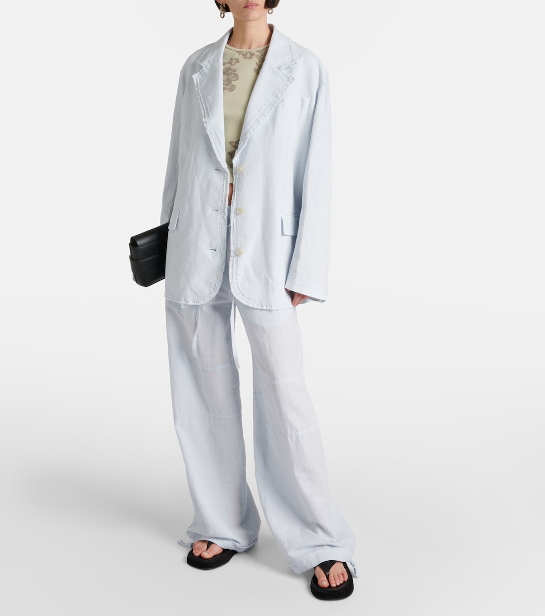 Blazer de algodón y lino | Acne Studios