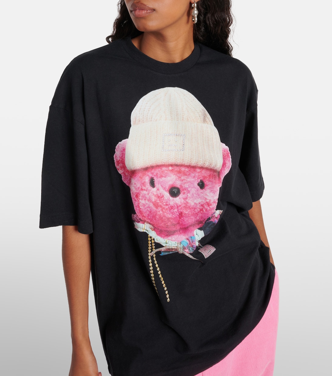 Camiseta de jersey de algodón estampada | Acne Studios