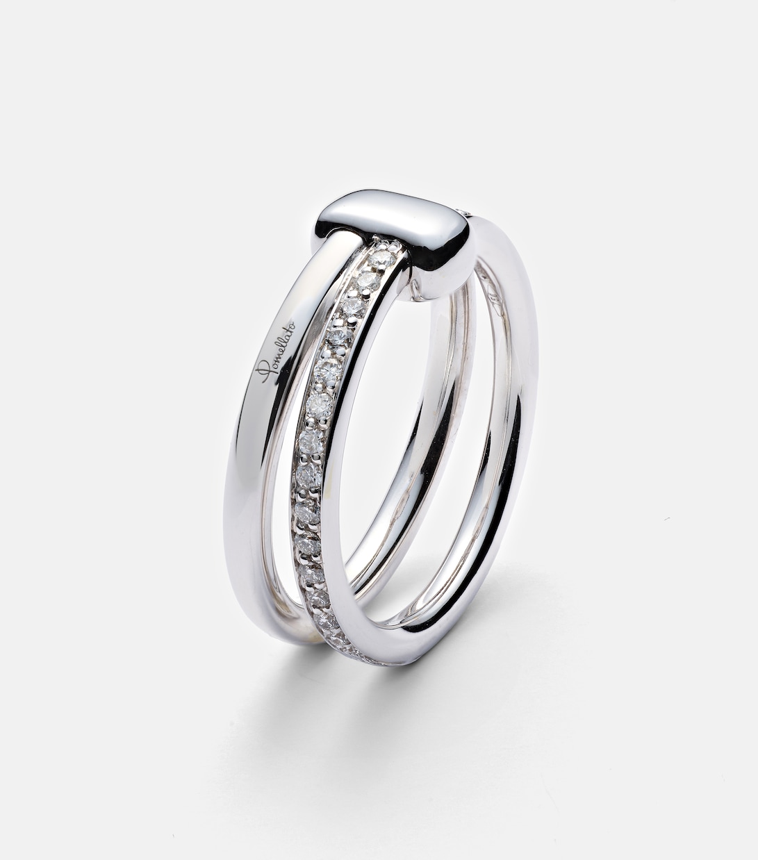 Pomellato Together 18kt white gold ring with diamonds | Pomellato