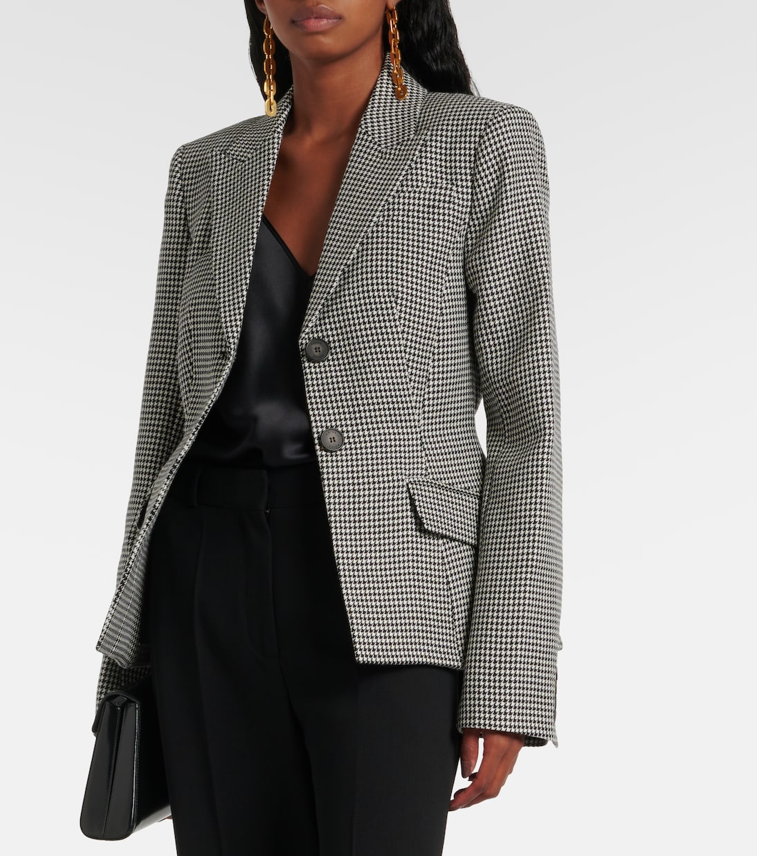 Tailored houndstooth wool blazer | Erdem