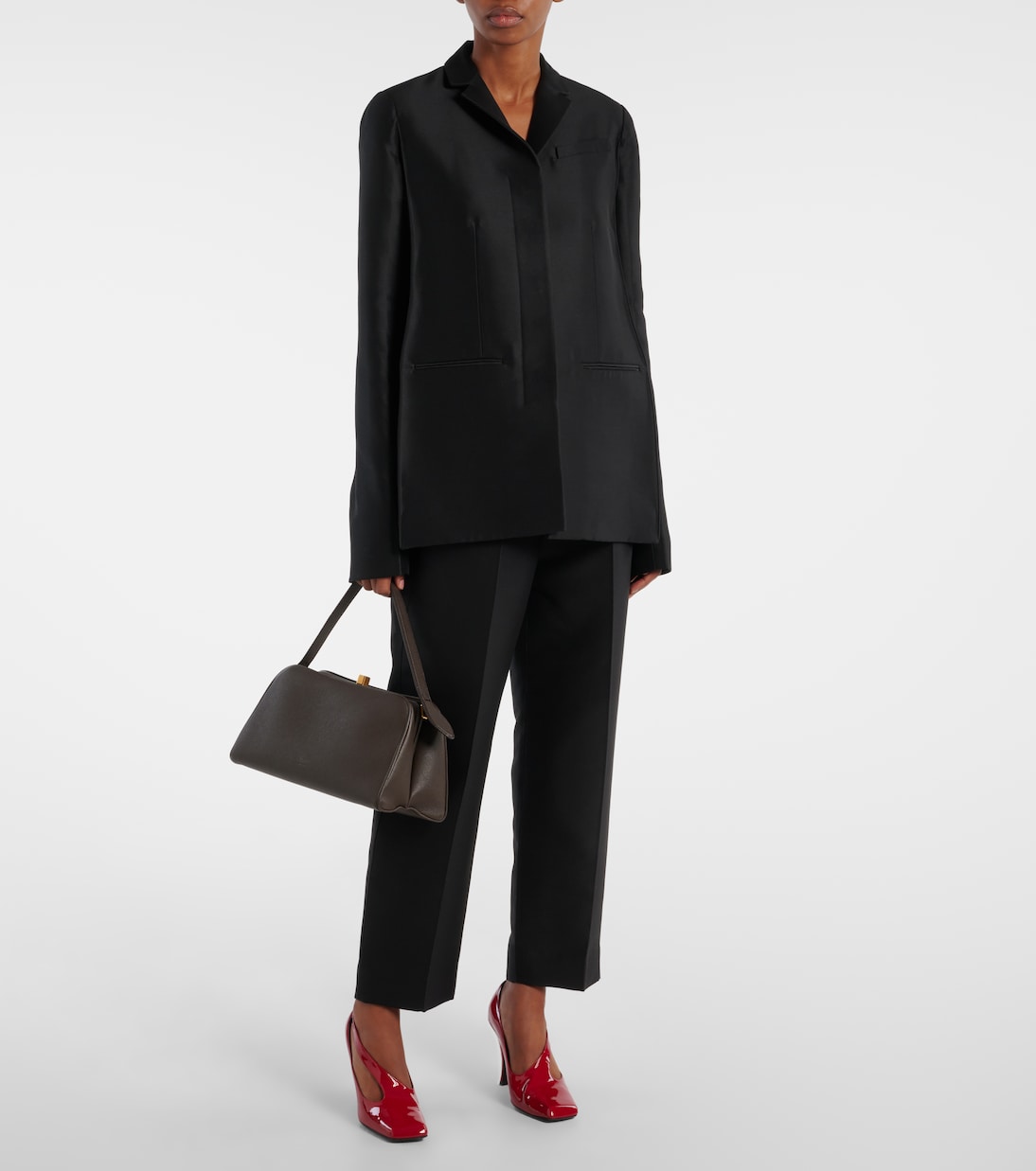 Crittan wool and silk faille jacket | Khaite