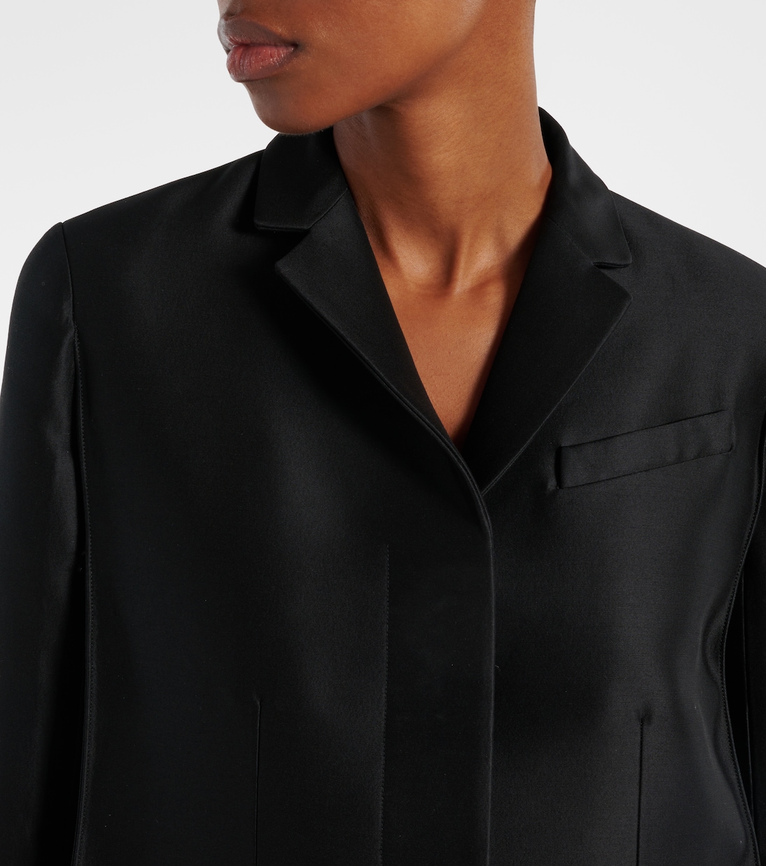 Crittan wool and silk faille jacket | Khaite