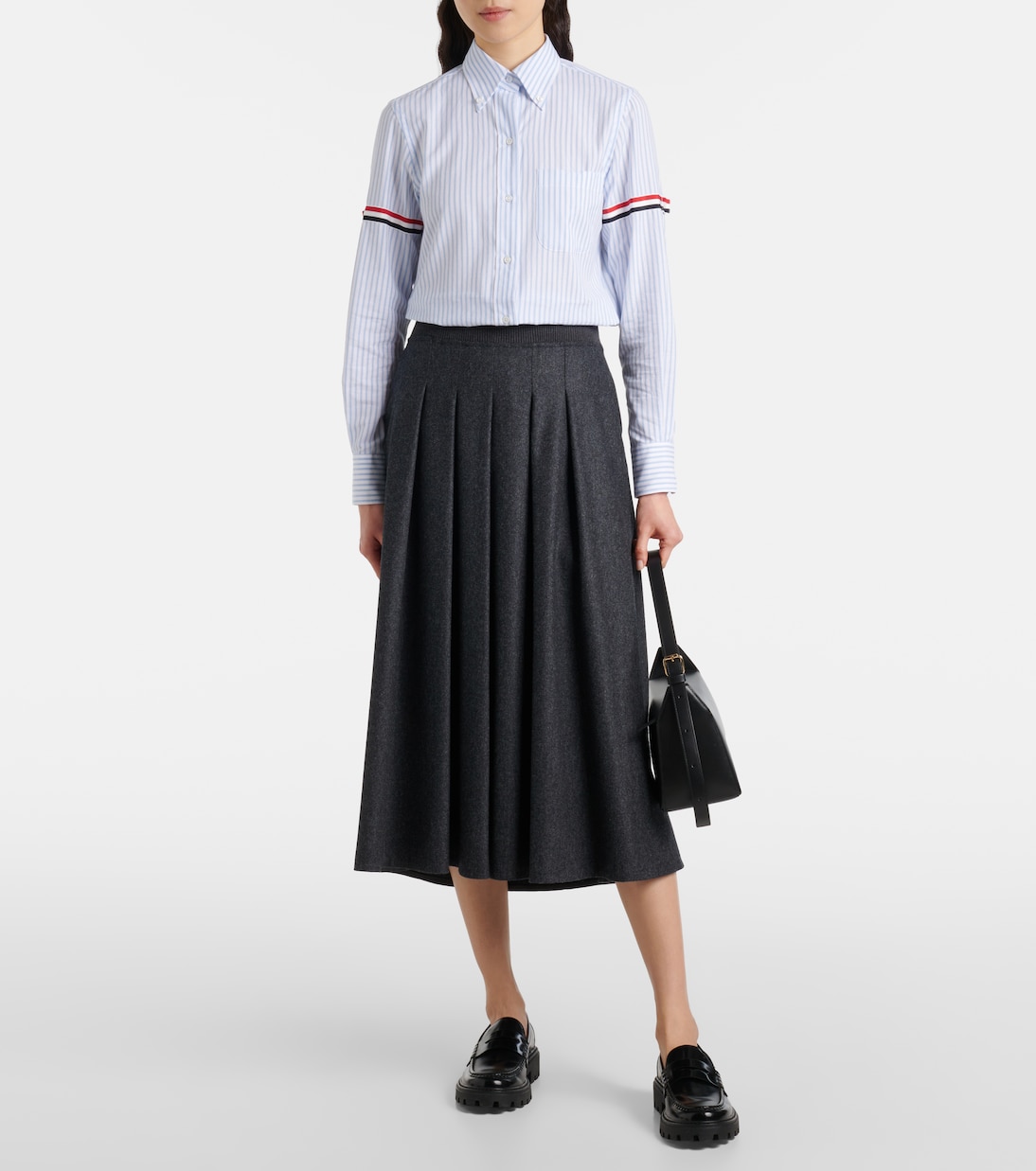 Camicia Stripe Oxford Armbands in cotone | Thom Browne