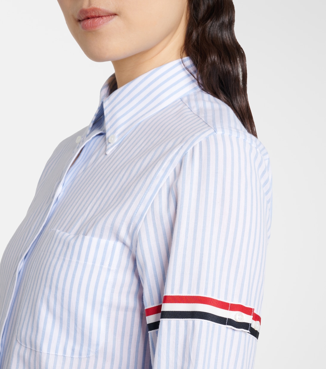 Camicia Stripe Oxford Armbands in cotone | Thom Browne