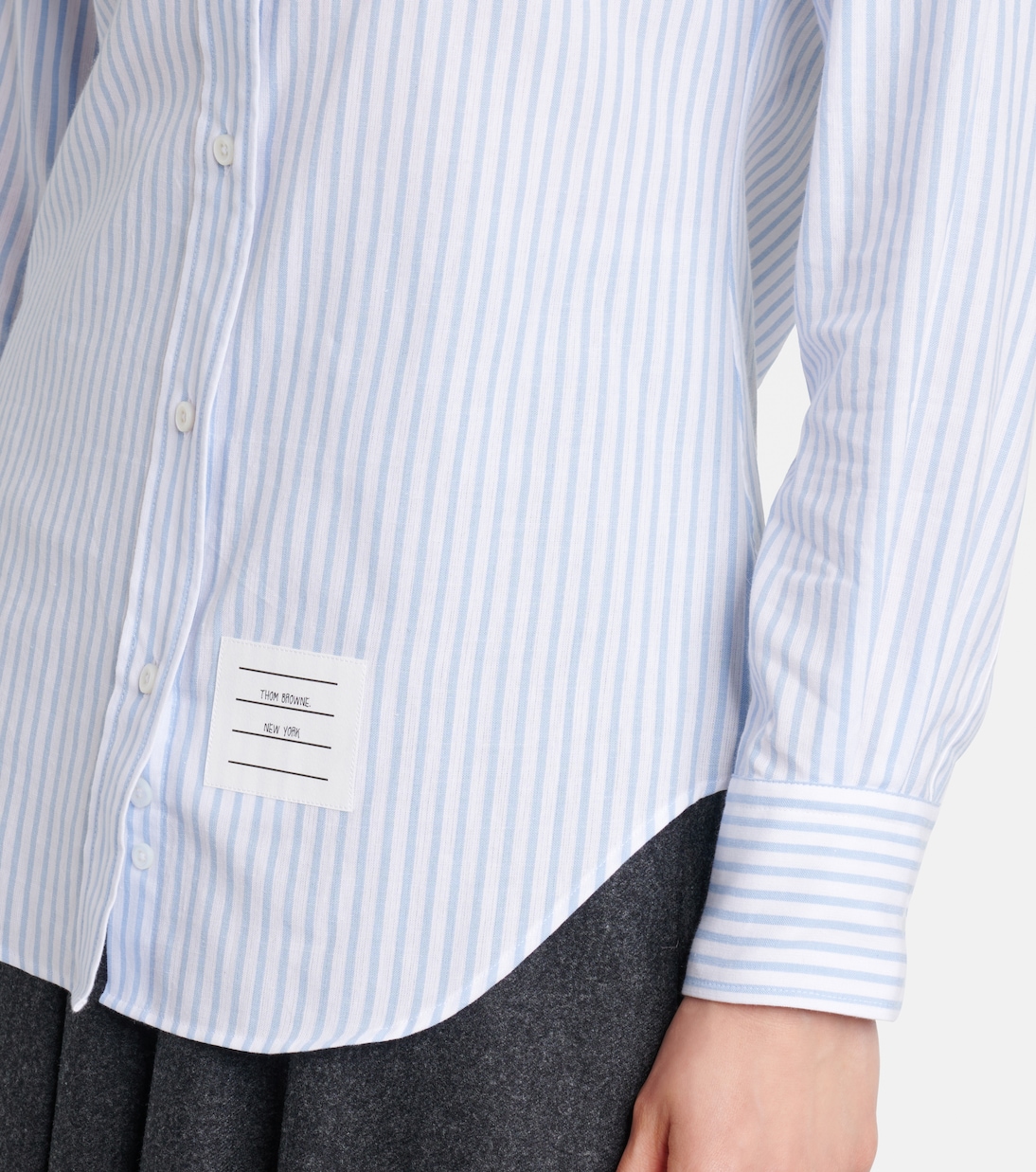 Camicia Stripe Oxford Armbands in cotone | Thom Browne