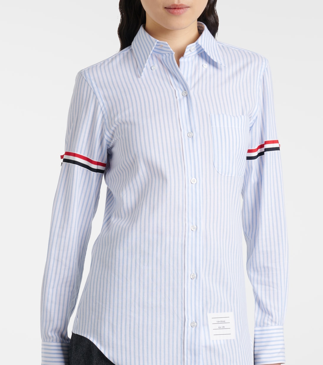 Camicia Stripe Oxford Armbands in cotone | Thom Browne