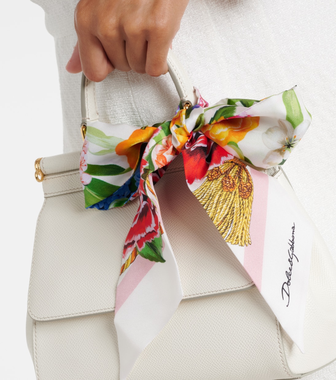 Foulard en soie à fleurs | Dolce&Gabbana
