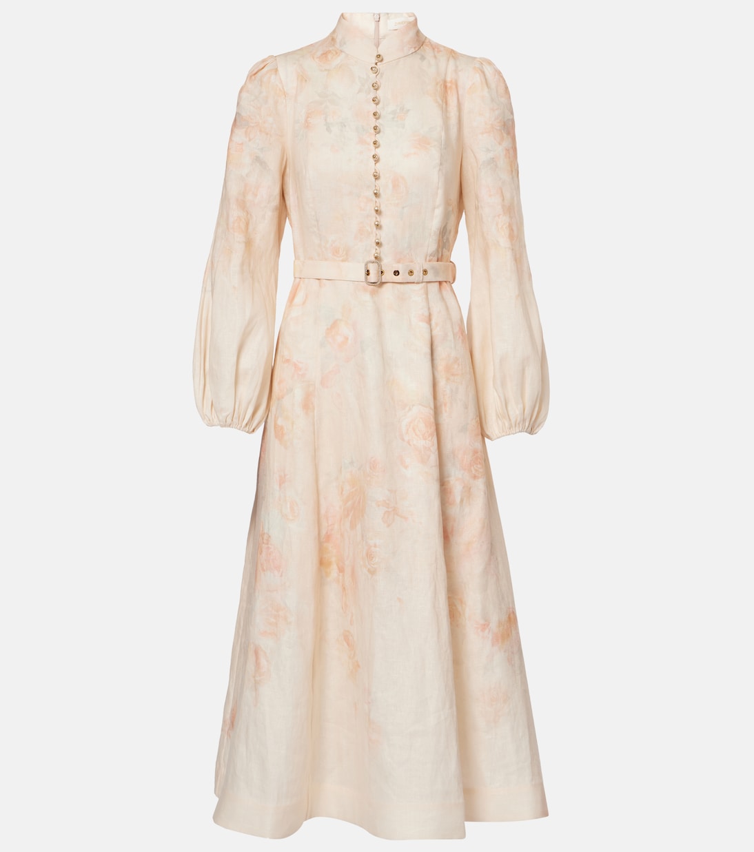 Abito midi in lino con stampa | Zimmermann