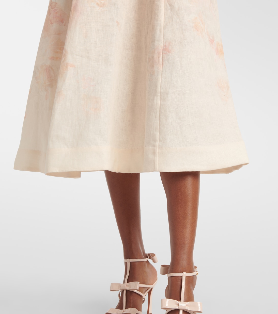 Abito midi in lino con stampa | Zimmermann