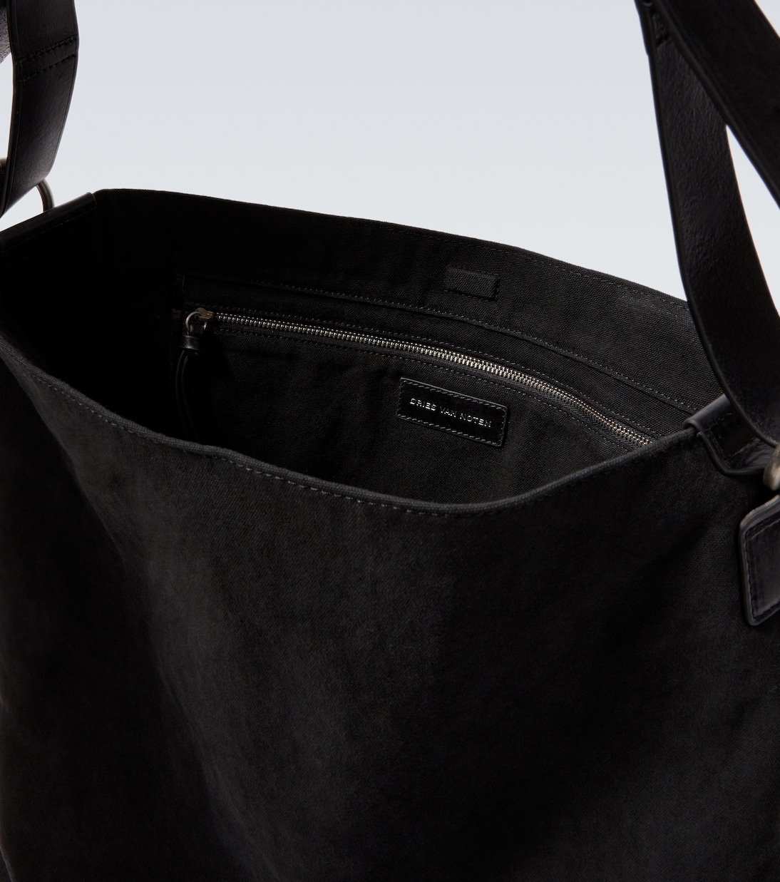 Borsa a spalla in canvas con pelle | Dries Van Noten