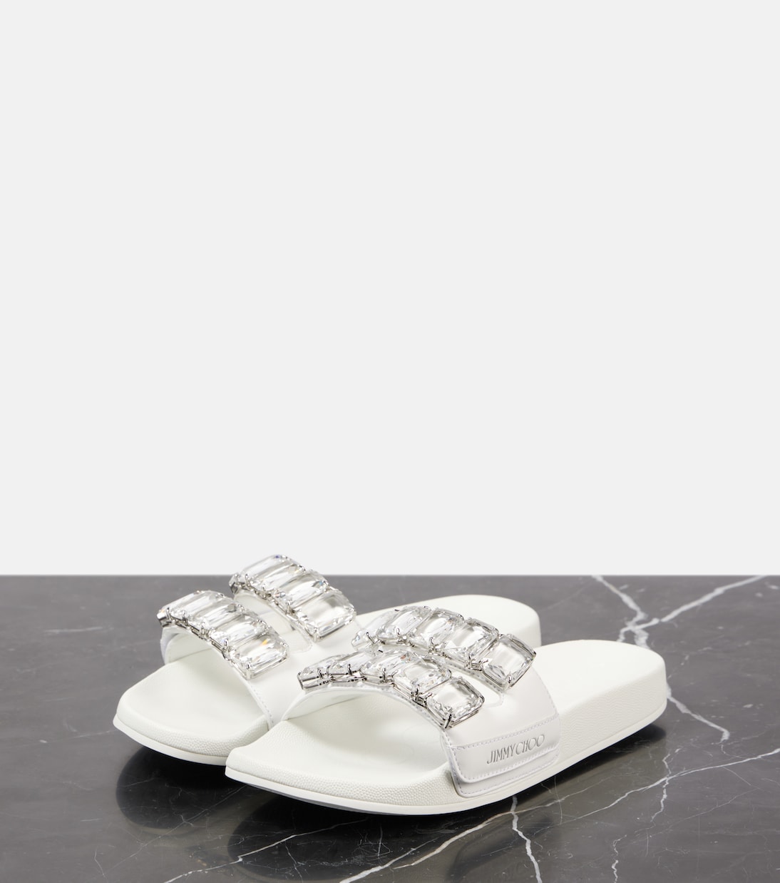 Mules Fitz Crystal en cuir | Jimmy Choo