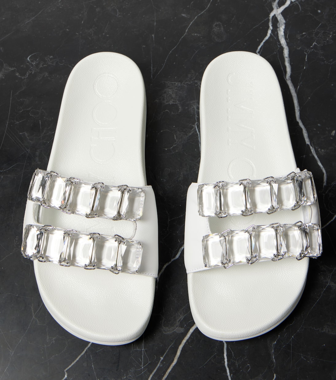 Mules Fitz Crystal en cuir | Jimmy Choo