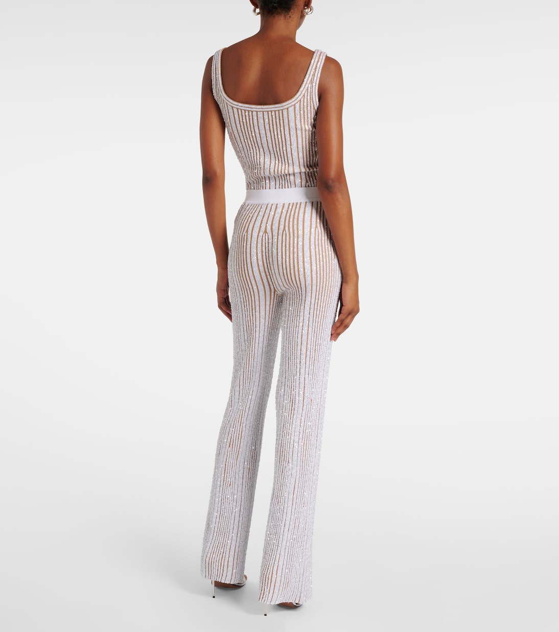 Pantalon évasé à taille haute à sequins | Missoni