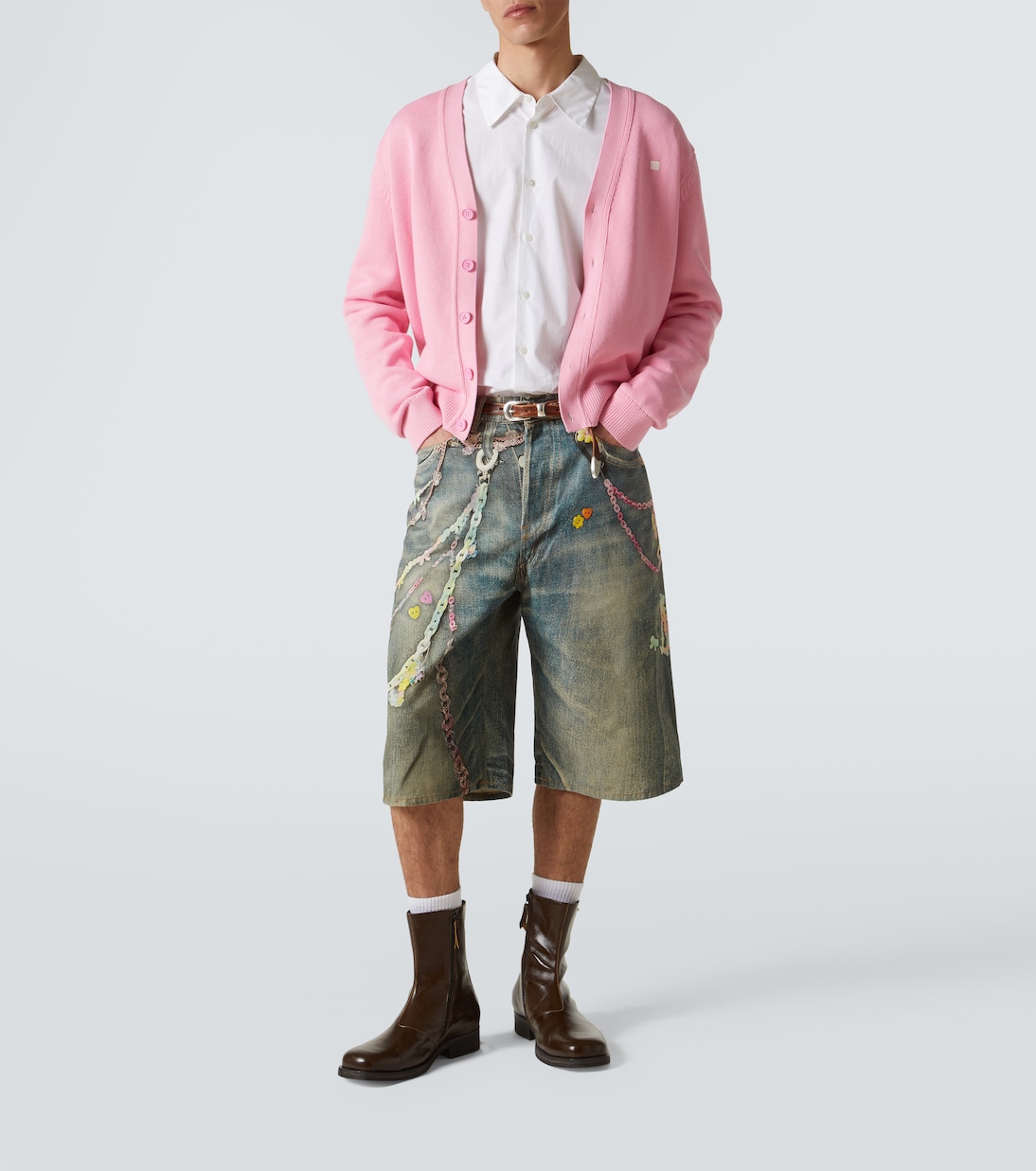 Shorts de denim trompe l'œil | Acne Studios