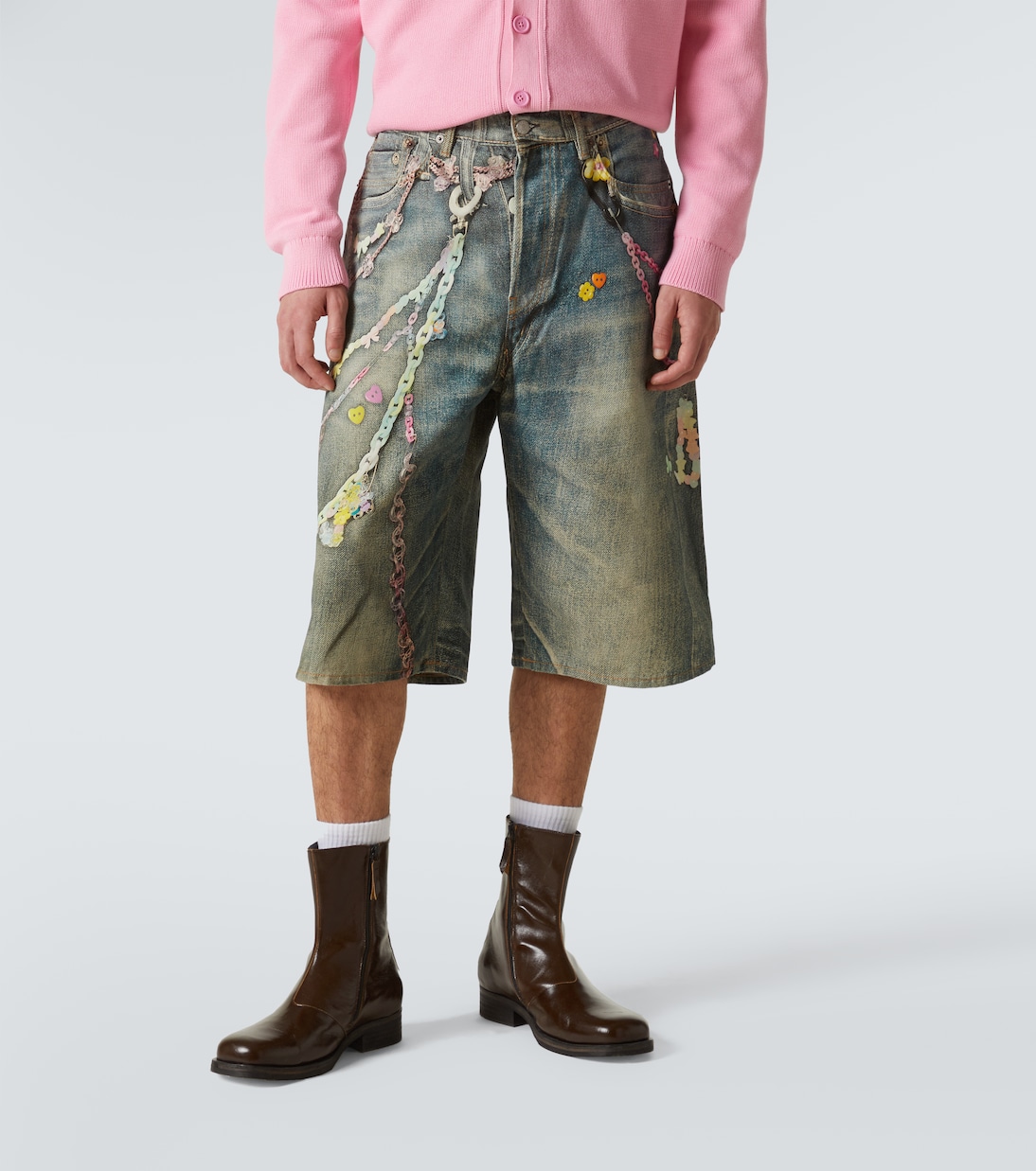 Shorts de denim trompe l'œil | Acne Studios