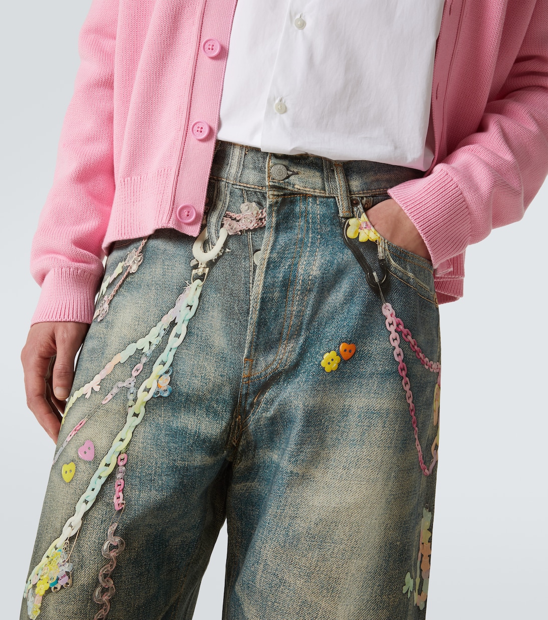 Shorts de denim trompe l'œil | Acne Studios