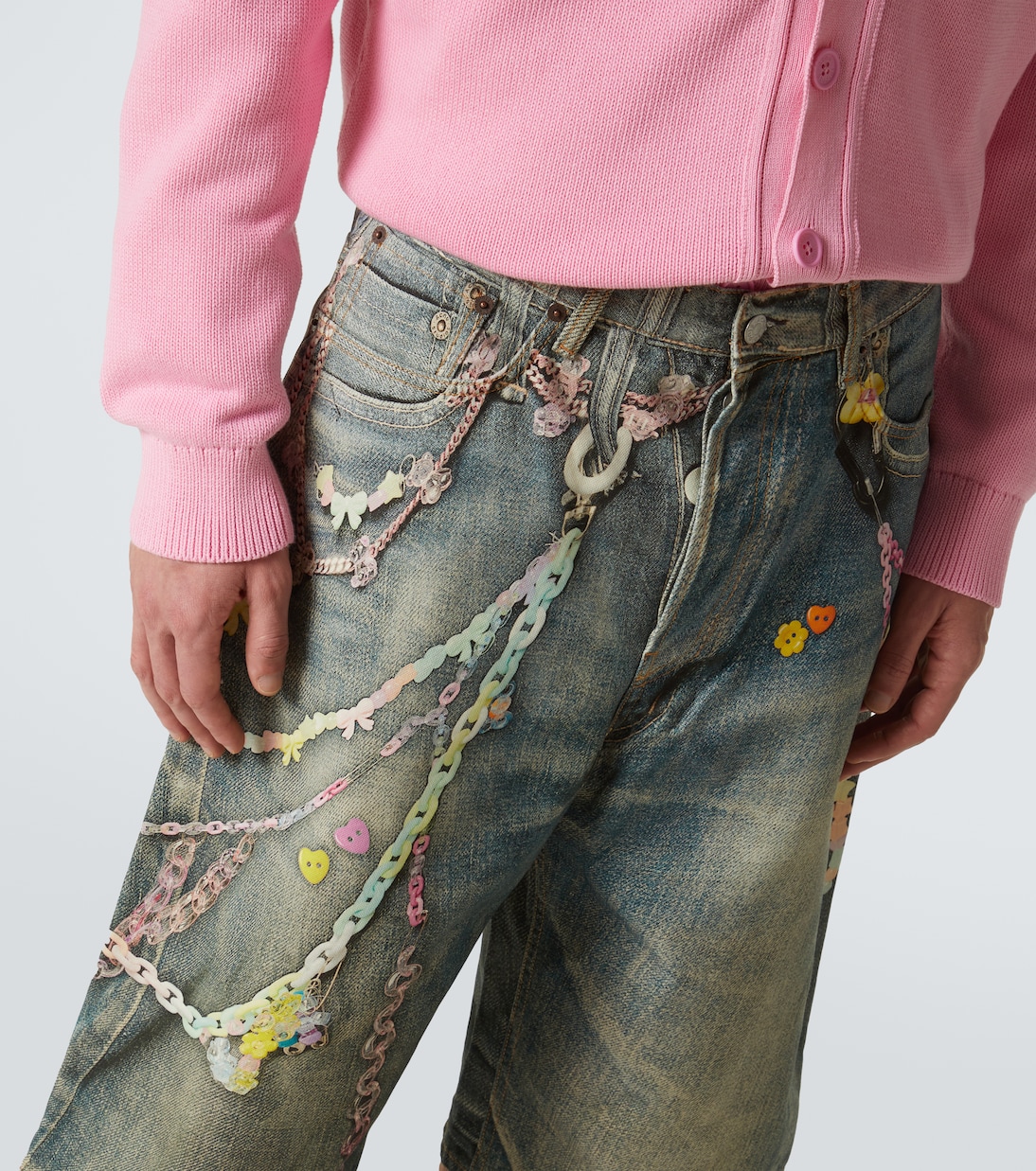 Shorts de denim trompe l'œil | Acne Studios