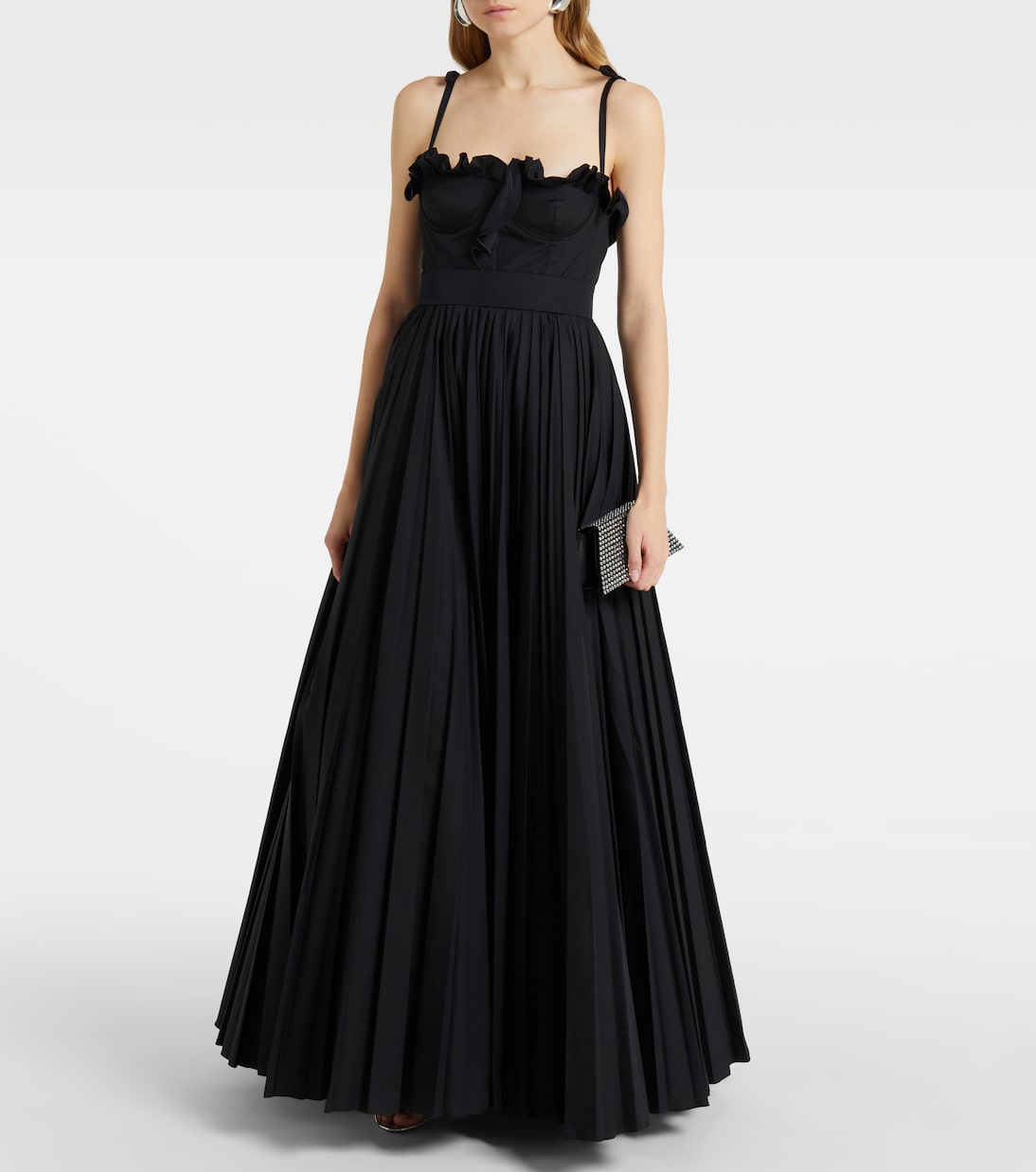 Ruched pleated cotton gown | Giambattista Valli