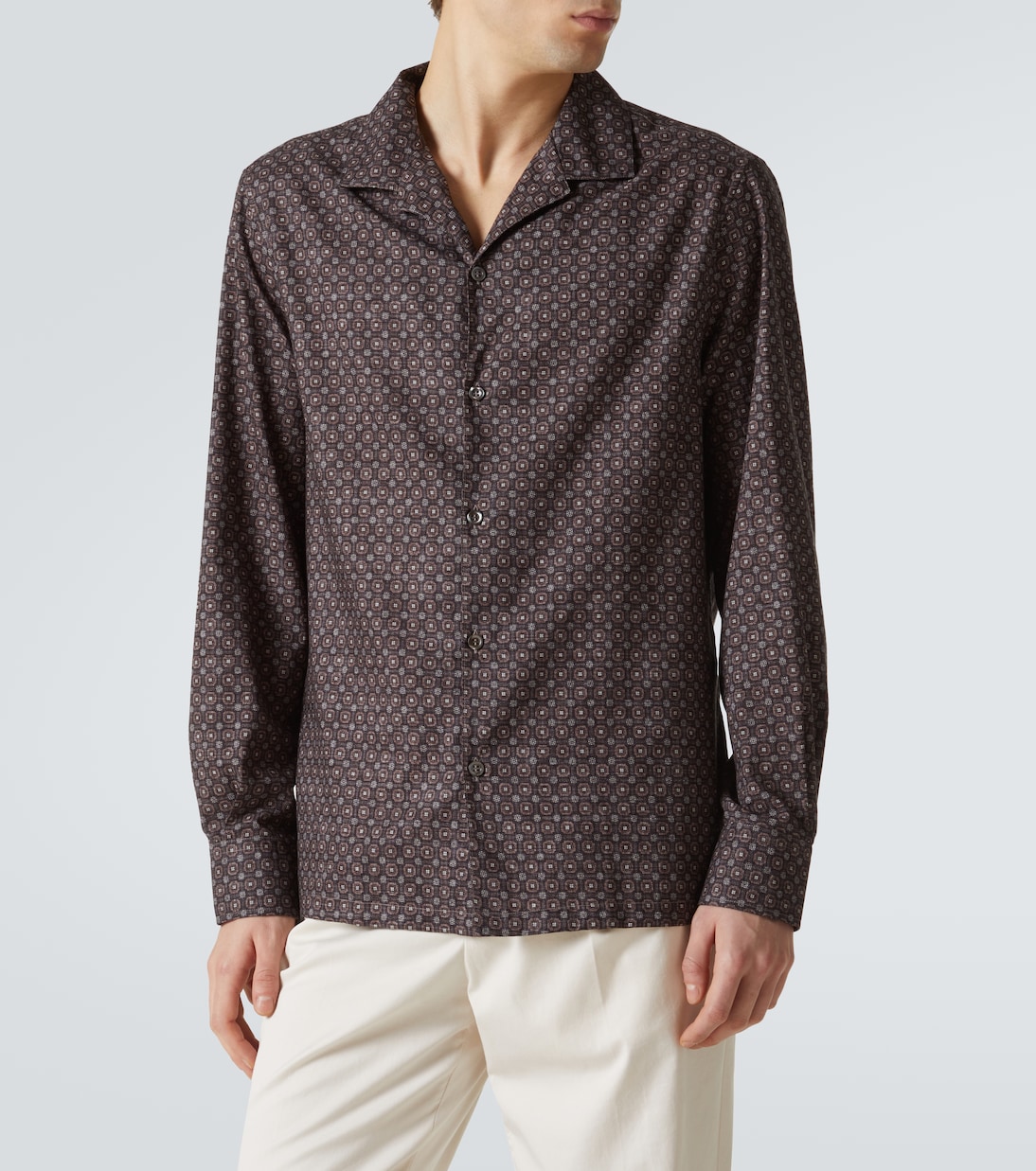 Bedrucktes Hemd aus Baumwolle | Brunello Cucinelli