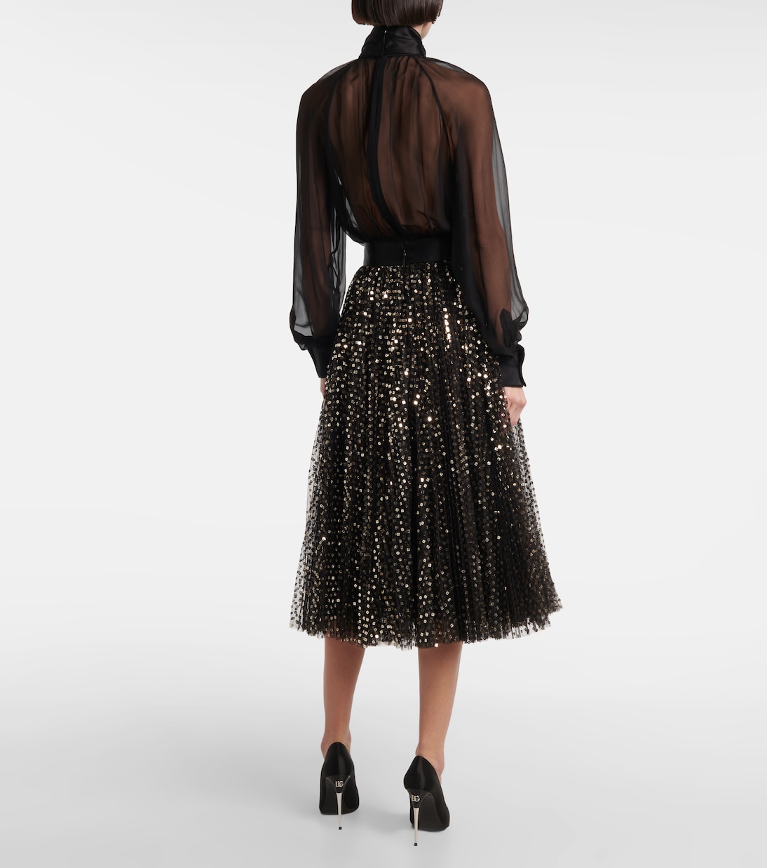 Midirock mit Pailletten | Dolce&Gabbana
