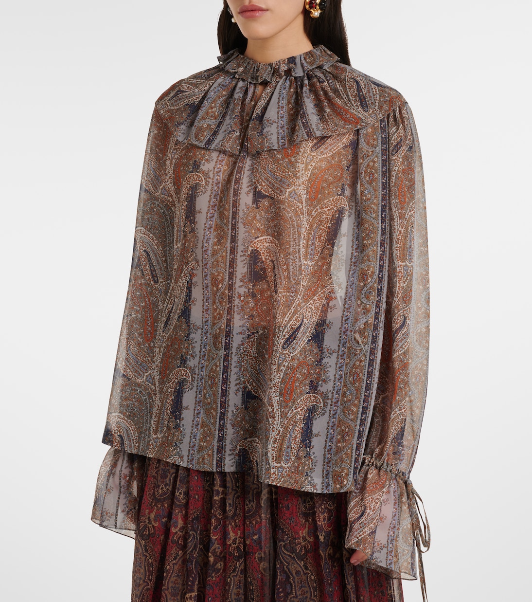 Top aus Seiden-Georgette | Saint Laurent