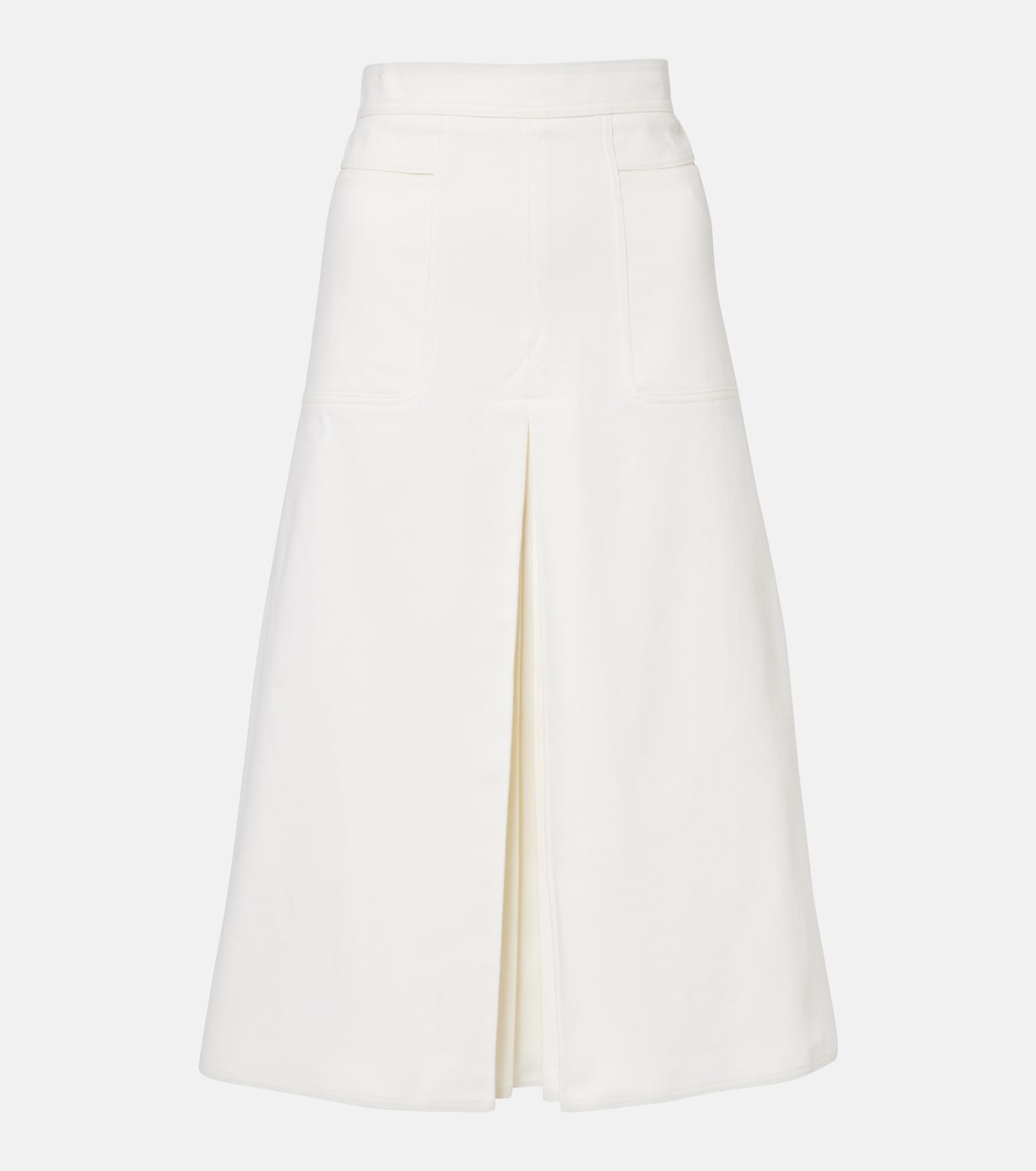 Falda midi Renoir de algodón plisada | Max Mara