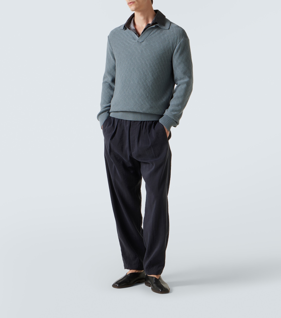 Polo en jacquard de coton | Giorgio Armani