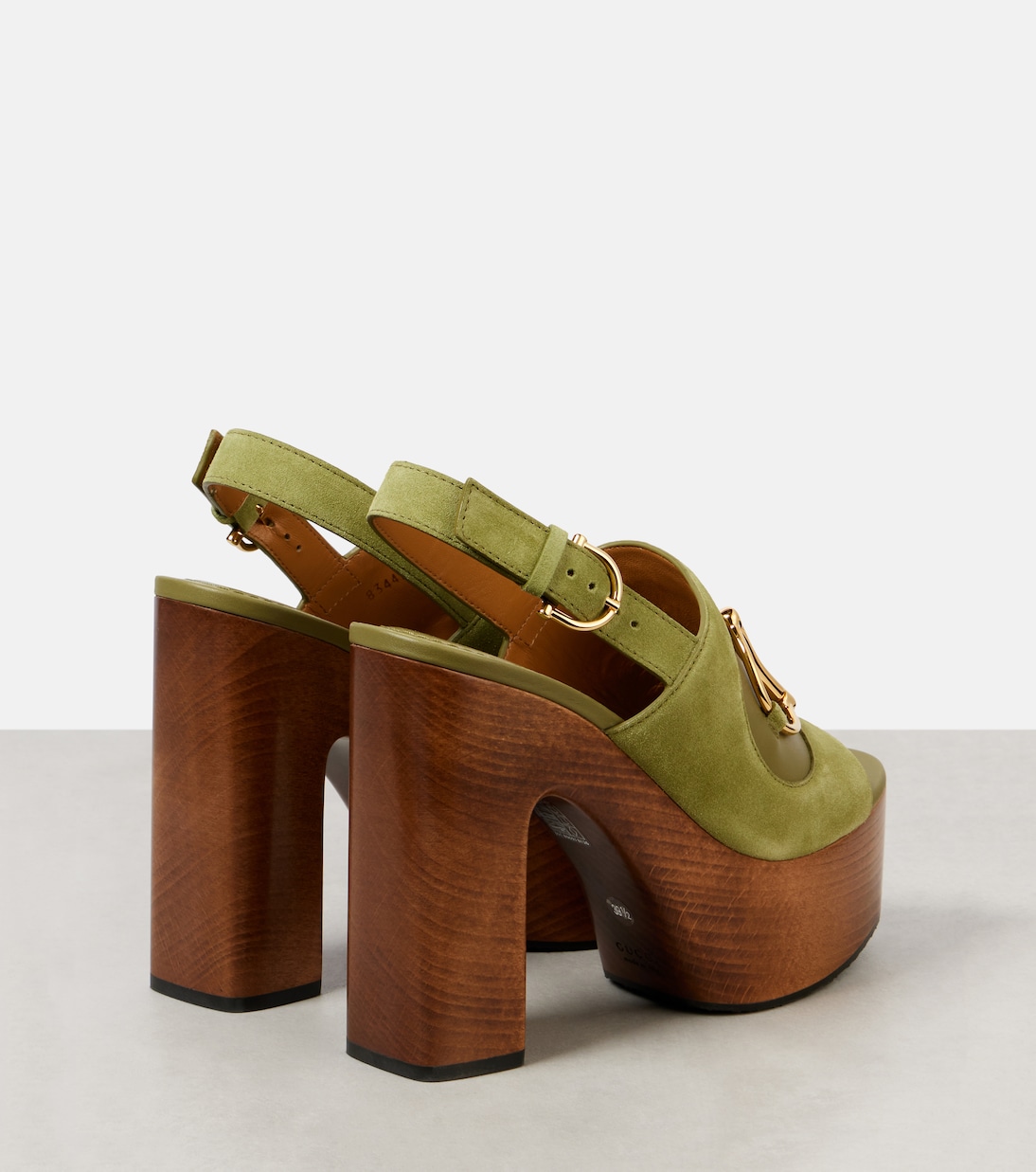Sandales Horsebit à plateau en daim | Gucci